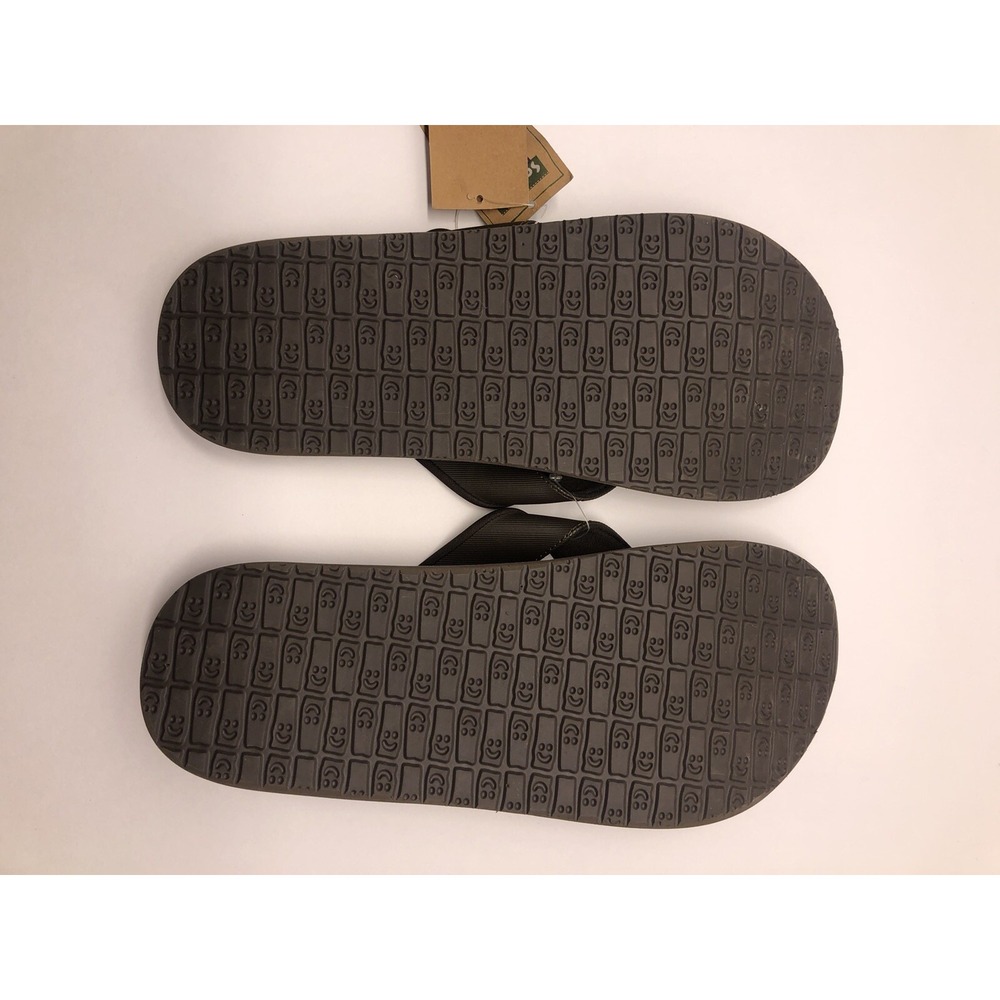 Sanuk Yoga Mat Men's Thong Flip Flop Dark Brown Sandals 13 - Picture 4 of 5